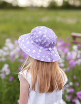 Jan & Jul Chapeau Bob en Coton - Marguerites Violettes - Jan & Jul vendu par Veille sur toi