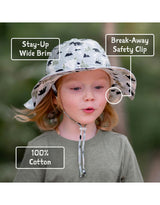 Jan & Jul Chapeau Soleil Floppy en Coton - Bleu Clair - Jan & Jul vendu par Veille sur toi