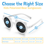 Jan & Jul GBX-WHT-M Lunette de soleil polarisée pour enfant - Ours blanc - Jan & Jul vendu par Veille sur toi