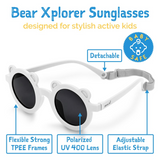 Jan & Jul GBX-WHT-M Lunette de soleil polarisée pour enfant - Ours blanc - Jan & Jul vendu par Veille sur toi