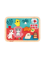 Janod J07122 Casse tête en bois chunky - Les animaux domestiques - 7 pièces - Janod vendu par Veille sur toi