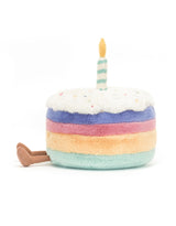 Jellycat A2RBC Peluche - Gâteau d'anniversaire arc-en-ciel - Petit - Rainbow birthday cake- Amuseable - Jellycat vendu par Veille sur toi