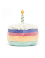 Jellycat A2RBC Peluche - Gâteau d'anniversaire arc-en-ciel - Petit - Rainbow birthday cake- Amuseable - Jellycat vendu par Veille sur toi