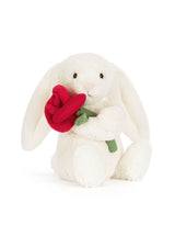 Jellycat BB6ROSE Peluche - Lapin avec rose - Jellycat vendu par Veille sur toi