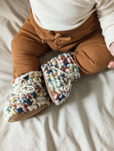 Les Petits Tousi ⚜ Pantoufles en laine - Arc-en-ciel - Les Petits Tousi vendu par Veille sur toi