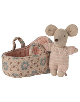 Maileg 17-5004-00 Bébé souris dans son couffin - Maileg Rose vendu par Veille sur toi