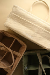 Minika ⚜ DiaperCaddy-Cream Panier organisateur de couches - Crème - Minika vendu par Veille sur toi