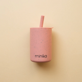 Minika ⚜ VerrePailleCouvercle-Sorbet Verre avec paille et couvercle - Minika Sorbet vendu par Veille sur toi