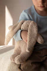 Moonie KRO2 Peluche Sonore en Coton Biologique avec Veilleuse 2.0 - Lapin Rose - Moonie vendu par Veille sur toi