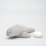 Moonie S-GR Peluche Sonore en Coton Biologique avec Veilleuse 2.0 - Phoque gris - Moonie vendu par Veille sur toi