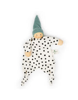 Nanchen Natur 102507 Poupée doudou biologique avec hochet  - À pois bonnet turquoise - Nanchen Natur vendu par Veille sur toi