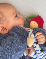 Nanchen Natur 102608 Poupée doudou biologique avec hochet  - Petite pomme - Nanchen Natur vendu par Veille sur toi
