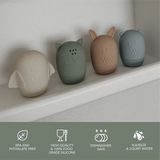 Noüka WD01 Jouet de bain animaux en silicone - Rose/Sable/Feuille/Bleu - Noüka Default vendu par Veille sur toi