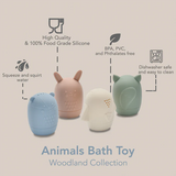 Noüka WD01 Jouet de bain animaux en silicone - Rose/Sable/Feuille/Bleu - Noüka Default vendu par Veille sur toi
