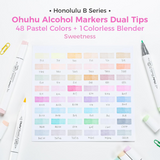 Ohuhu Y30-80404-65 Ensemble de 48 marqueurs à double pointe Honolulu B - Pastel - Ohuhu vendu par Veille sur toi
