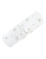 Perlimpinpin ⚜ MS35Y-BA Couverture mousseline de coton - Bateaux - Perlimpinpin vendu par Veille sur toi