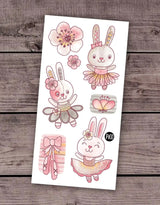Pico ⚜ PICO-400 Tatouages Temporaires - Les lapines ballerines - Pico vendu par Veille sur toi