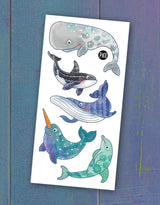 Pico ⚜ PiCO-402 Tatouages Temporaires - Les douces baleines - Pico vendu par Veille sur toi