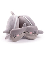 Relaxeazzz CUSH356 Oreiller et Masque de Voyage 2-en-1 - Requin - Relaxeazzz vendu par Veille sur toi