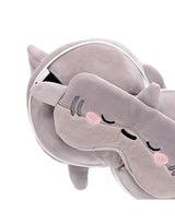 Relaxeazzz CUSH356 Oreiller et Masque de Voyage 2-en-1 - Requin - Relaxeazzz vendu par Veille sur toi