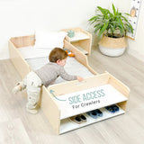 Sapiens Child APPLE TWIN - Montessori Floor Bed with Rails & Shelves vendu par Veille sur toi