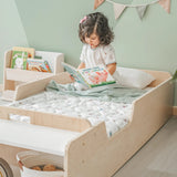 Sapiens Child APPLE TWIN - Montessori Floor Bed with Rails & Shelves vendu par Veille sur toi