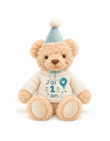 Snuggle Bunnies SB-125820-Chandail Peluche Arthur l'ours de fête avec chandail personnalisé - Sky - Snuggle Bunnies vendu par Veille sur toi