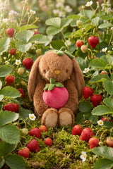 Snuggle Bunnies SB-174323 Peluche - Pénélope le lapin avec fraise - Snuggle Bunnies vendu par Veille sur toi