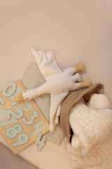 Veille sur toi ⚜ DD-030-00 Doudou Oie - Odile crème - Veille sur toi vendu par Veille sur toi