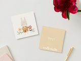 Veille sur toi ⚜ VST-CARTE-008 Carte de souhaits - Lapine dans les fleurs - Veille sur toi vendu par Veille sur toi