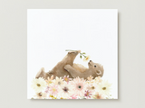 Veille sur toi ⚜ VST-CARTE-012 Carte de souhaits - Ours dans les fleurs - Veille sur toi vendu par Veille sur toi