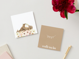 Veille sur toi ⚜ VST-CARTE-012 Carte de souhaits - Ours dans les fleurs - Veille sur toi vendu par Veille sur toi