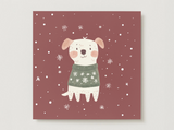Veille sur toi ⚜ VST-CARTE-043 Carte de souhaits de Noël - Chien hivernal - Veille sur toi vendu par Veille sur toi