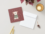 Veille sur toi ⚜ VST-CARTE-043 Carte de souhaits de Noël - Chien hivernal - Veille sur toi vendu par Veille sur toi