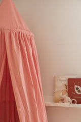 Veille sur toi ⚜ VST-CIEL-TOILE-ROSE Ciel de lit en coton - Rose antique - Veille sur toi vendu par Veille sur toi