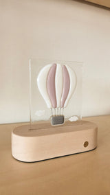 Veille sur toi ⚜ VST-LTC-011 Lampe de table complète - Montgolfière rose - Veille sur toi vendu par Veille sur toi