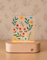 Veille sur toi ⚜ VST-LTV-008 Plaque de verre pour lampe de table - Fleurs des champs - Veille sur toi vendu par Veille sur toi