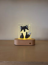 Veille sur toi ⚜ VST-LTV-017 Plaque de verre pour lampe de table - Loup - Veille sur toi vendu par Veille sur toi