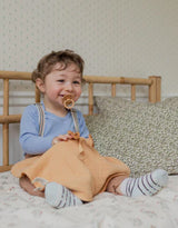 Bibs Suces bohème - Rose blush et vanille - Brille dans le noir - Bibs vendu par Veille sur toi
