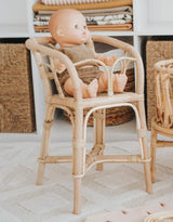 Chaise haute en rotin pour poupée - Poppie Toys marque  Poppie Toys vendu par Veille sur toi