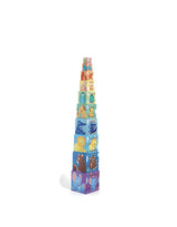 Djeco DJ08510 Boîtes à empiler - Cube arc-en-ciel - Djeco vendu par Veille sur toi