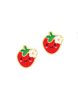Girl Nation GN-J592S Boucles d'oreilles en émail - Fraise mignonne - Girl Nation vendu par Veille sur toi