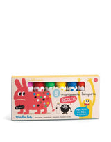 Moulin Roty 716601 8 marqueurs tampons rigolos - Les Schmouks - Moulin Roty vendu par Veille sur toi