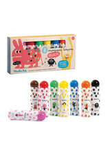 Moulin Roty 716601 8 marqueurs tampons rigolos - Les Schmouks - Moulin Roty vendu par Veille sur toi