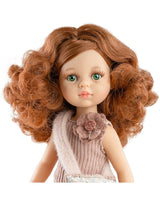 Paola Reina PR-4459 Poupée Las Amigas - Cristi avec robe rose en velours cotelé et sac à main - Paola Reina vendu par Veille sur toi