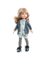 Paola Reina PR-4462 Poupée Las Amigas - Carla avec jumper bleu et veste grise - Paola Reina vendu par Veille sur toi