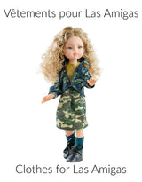 Paola Reina PR-54851 Vêtement pour poupée Las Amigas - Ensemble jupe camouglage et veste - Paola Reina vendu par Veille sur toi