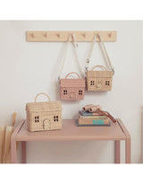 Sac bandoulière maison - En rotin rose - Olli Ella Default marque  Olli Ella vendu par Veille sur toi
