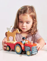 Tender Leaf Toys TL8485 Tracteur de ferme en bois - Tender Leaf Toys vendu par Veille sur toi